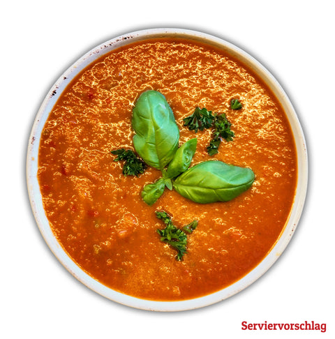 Leckere Andalusische Gazpacho, 100% vegan - trinkfertig | Suppdiwupp