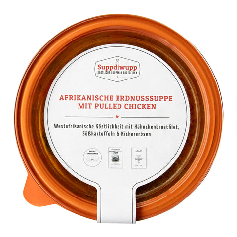 Leckere Afrikanische Erdnusssuppe mit Pulled Chicken im original Weck®-Glas | Suppdiwupp