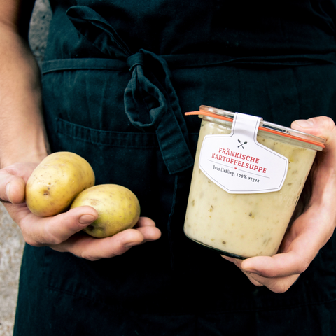 Leckere Fränkische Kartoffelsuppe, 100% vegan im original Weck®-Glas | Suppdiwupp
