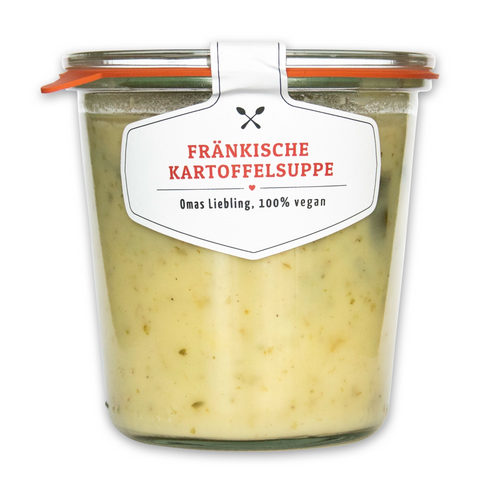 Leckere Fränkische Kartoffelsuppe, 100% vegan im original Weck®-Glas | Suppdiwupp