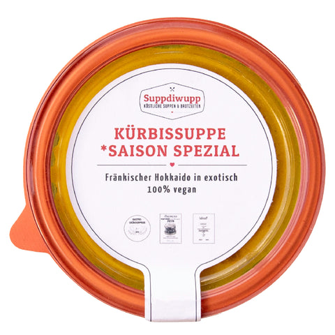 Leckere Kürbissuppe, 100% vegan - ★ Saison Spezial im original Weck®-Glas | Suppdiwupp