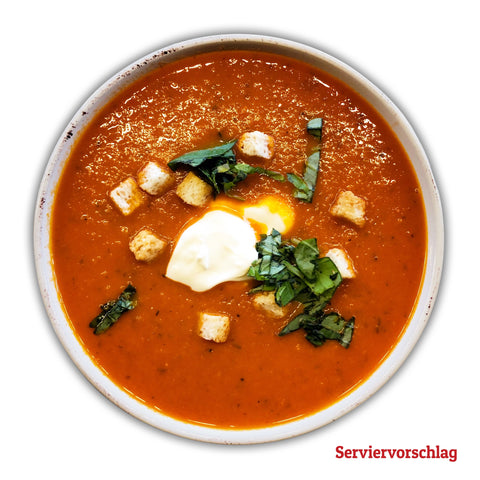 Leckere Mediterrane Tomatensuppe, 100% vegan schnell zubereitet | Suppdiwupp