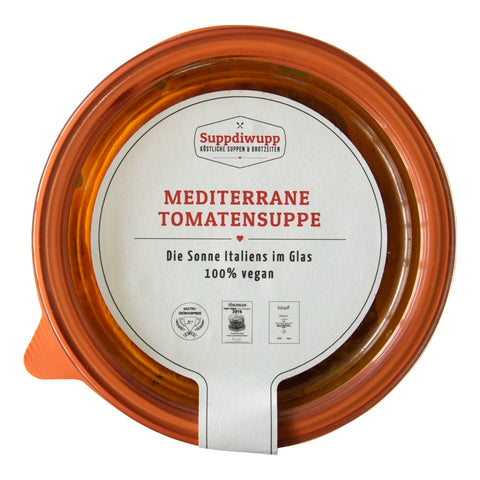 Leckere Mediterrane Tomatensuppe, 100% vegan im original Weck®-Glas | Suppdiwupp