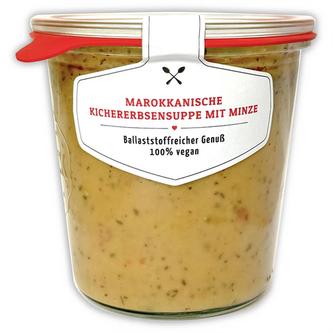 Cremig-vollmundige Kichererbsensuppe reich an duftenden Gewürzen.